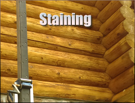  Mc Grady, North Carolina Log Home Staining